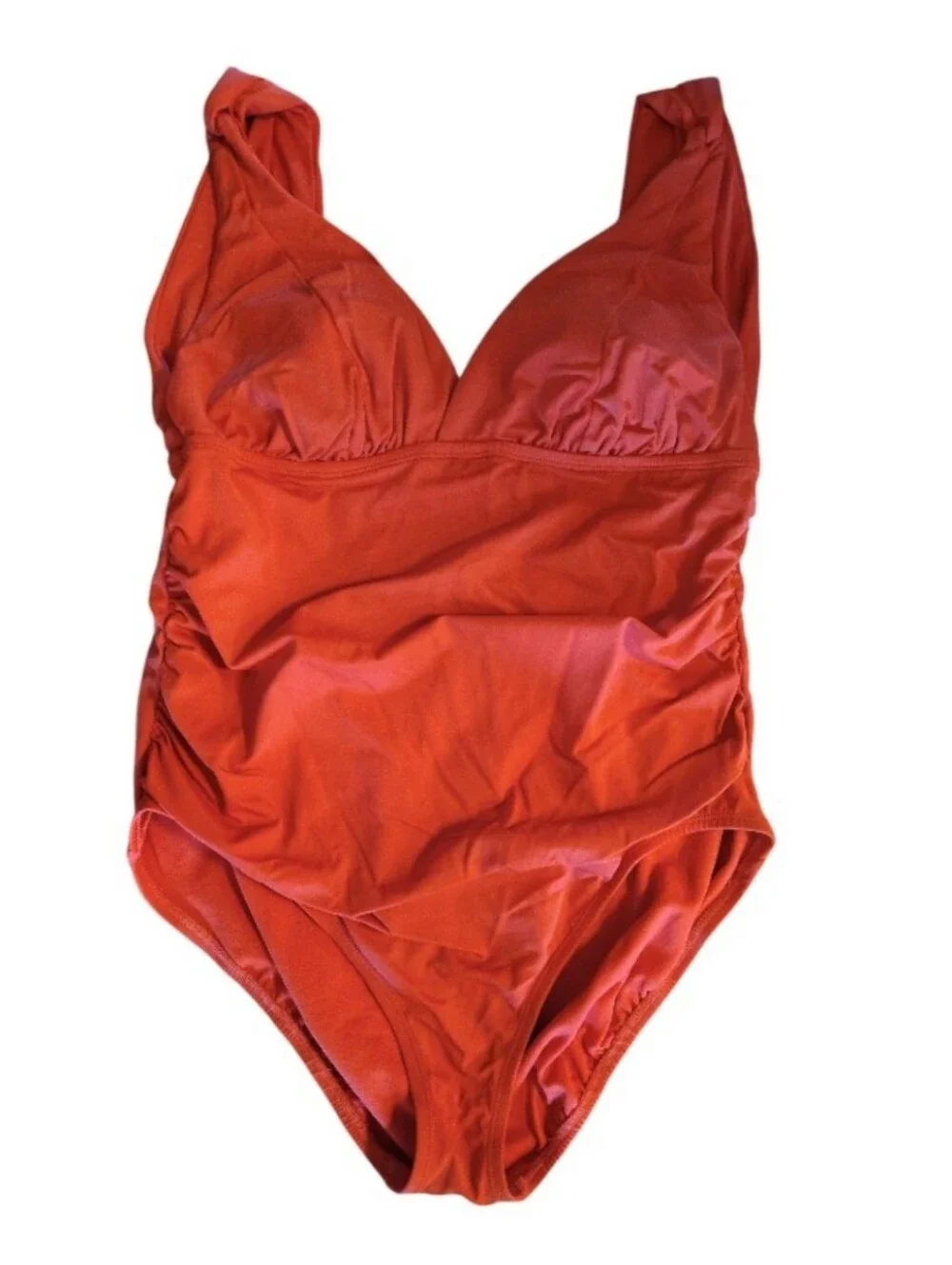 Time‎ and Tru Orange Plus Plunge VNeck One Piece Swimsuit XL (16- 18)